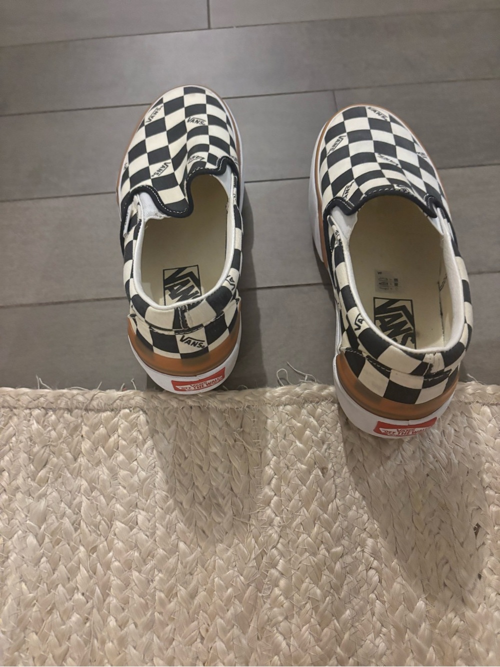 Vans Era Stacked White Checkerboard Sneakers - Picture 3 of 5